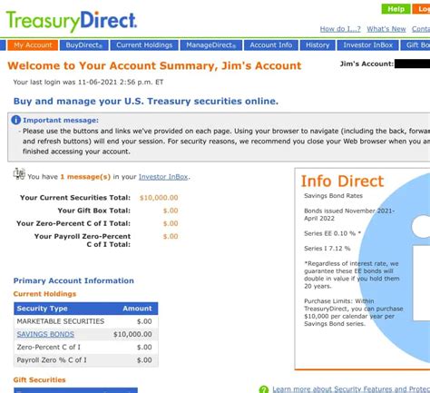 treasurydirect my account.
